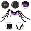 125cm Halloween Leuchtspinne, Riesiges Spinnennetz Outdoor Party Spinnendekoration