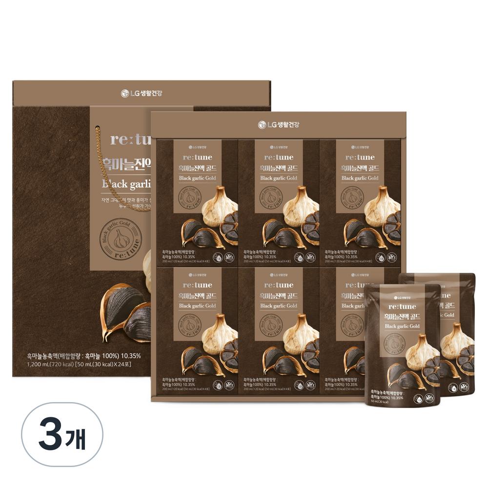 ReTune LG Household & Health Care Black Garlic Extract Gold 24p 3 pcs 1.2L