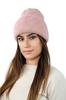 Alma Winter Fluffy Ribbed Hat, Dark Pink