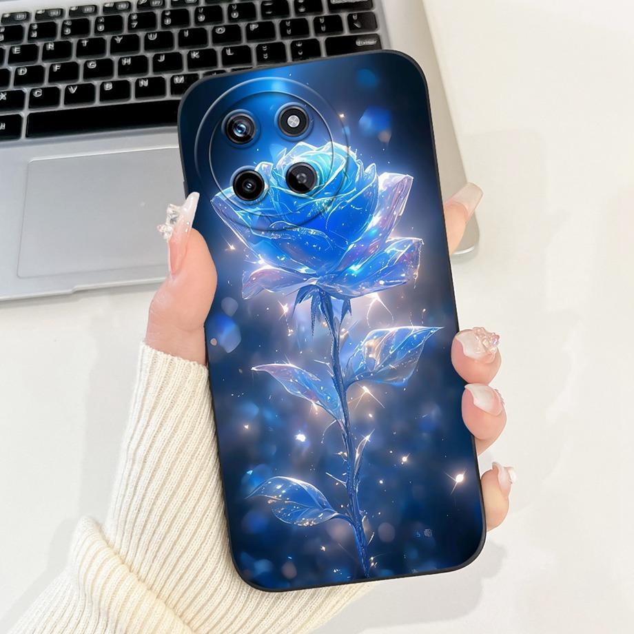 Flower Girly Fashion Phone Case For Realme 11 4G / Realme RMX3636 6.4" Back Cover Butterfly Love Heart Bumper Fundas Matte Capa