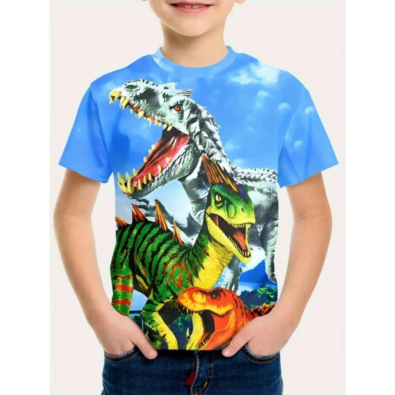 2024 Retro Bear 3d Print Top Tee Shirt Fashion T Shirt Animal Kids Boy Clothes Anime Short Sleeve Casual Children's Clothing