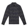 Mens Floral Point Collar Long-Sleeved Shirt