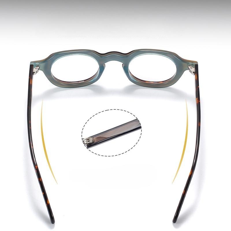Fashion Retro Handmade Acetate Glasses Frame Women Optical Prescription Custom Eyeglass Classic Round Men Myopia Reading Eyewear