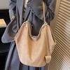 2025 Japanese Retro Suede Tote Bag New Large-capacity High-end Commuter Casual Leopard Print Underarm Bag