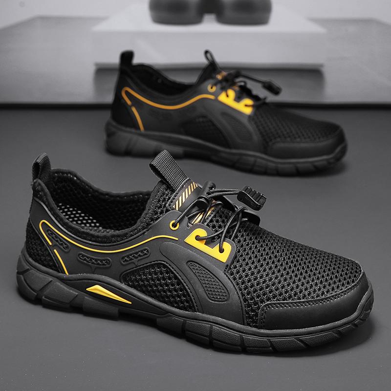 Pánská letní obuv Prodyšná síťovaná obuv Módní síťovaná outdoorová nadměrná sportovní běžecká obuv Lehká vycházková obuv pro muže