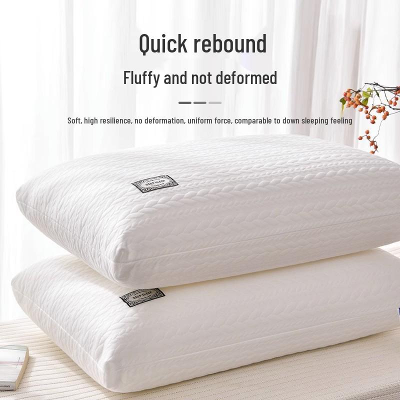 Rectangle High Neck Support Pillow - Non-Collapsing, Ideal for Dorms and Hotels, Knitted Core, Single Size.