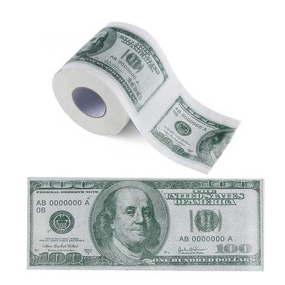 Rouleau de papier toilette amusant, 1 pièce, rouleau d'argent, nouveau papier, cadeau