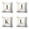 Polyester Pillow Case Car Ink and Ancient Style Home 26 English Letters Printed Sofa Pillow Case