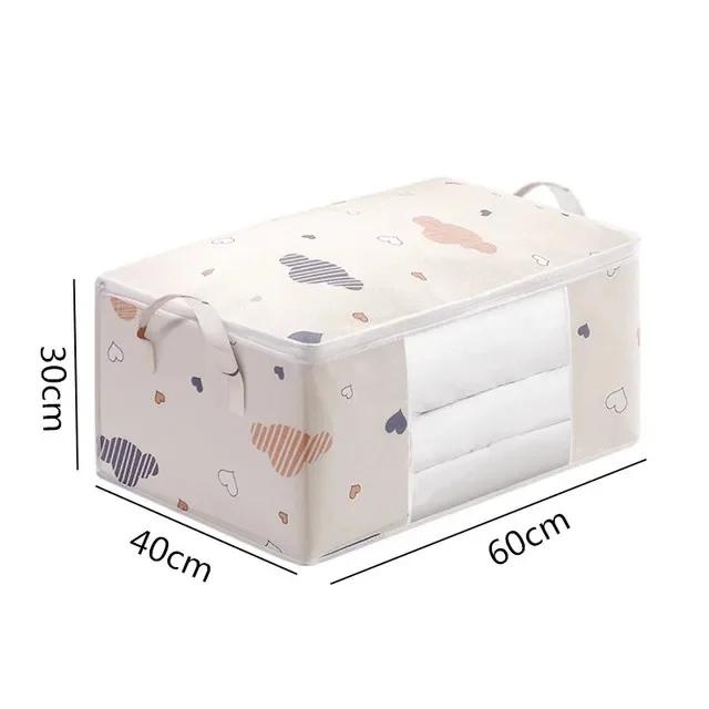 

Quilt Household Items Futon Storage Bag Non-Woven Fabric Foldable Transparent Visual Window Storage Bags For Home Organization 1 PCS