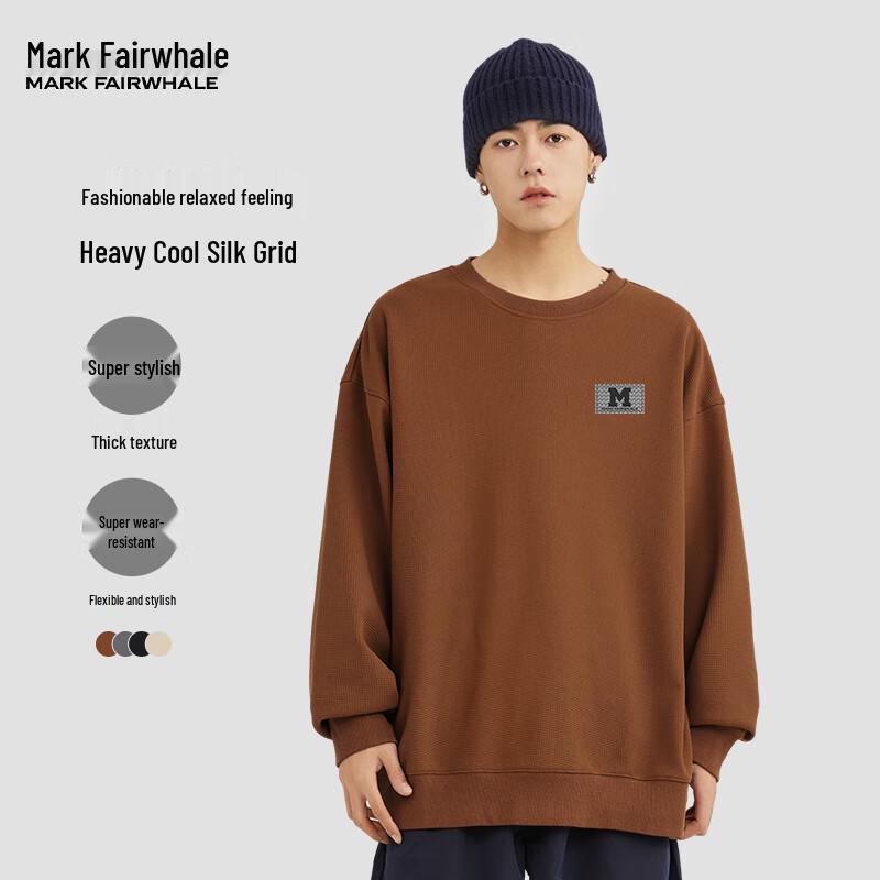 

Mark Fairwhale Men s Loose Fit Textured Crewneck Sweatshirt XL