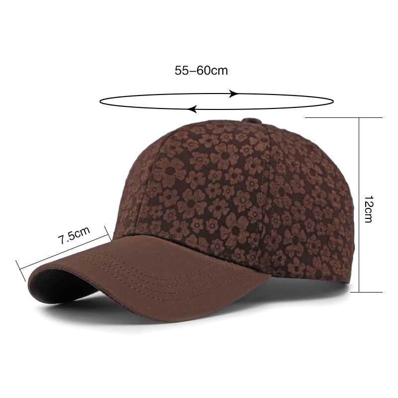 Small Flower Baseball Cap Women's Spring Summer Outdoor Sunscreen Cap Sun Visor Hats Fishing Hat Peak Cap