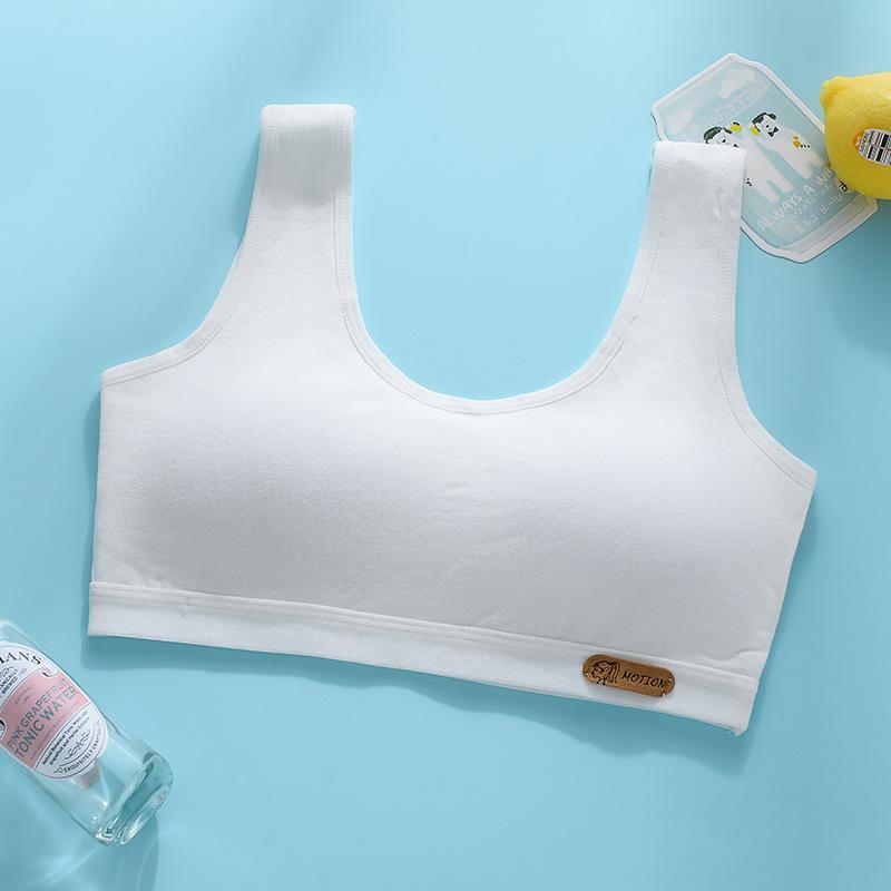 

Развивающее нижнее белье для девочек Ученики Жилет для девочек Ученики средних классов Спортивный бюстгальтер Фиксированная чашечка Ударопрочный бег Дышащий XL