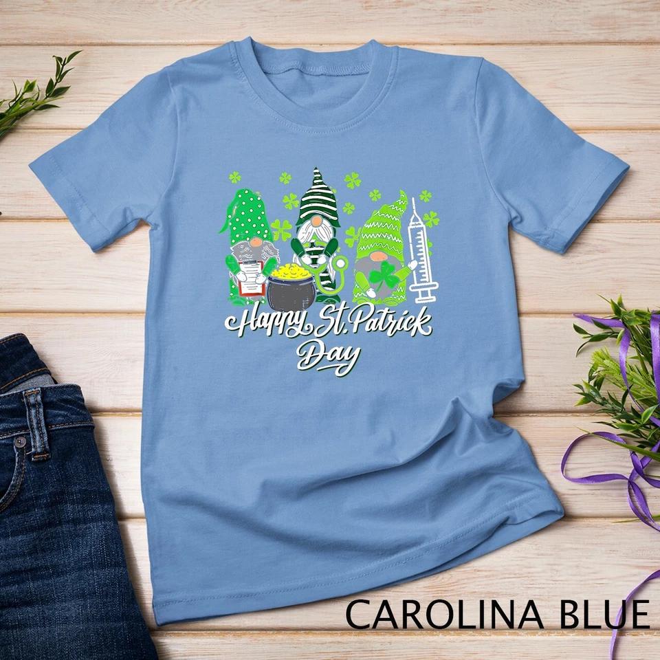 Gnome Nurses Saint Pattys Scrub Nurse St Patricks Day Women Unisex T-shirt 3 M
