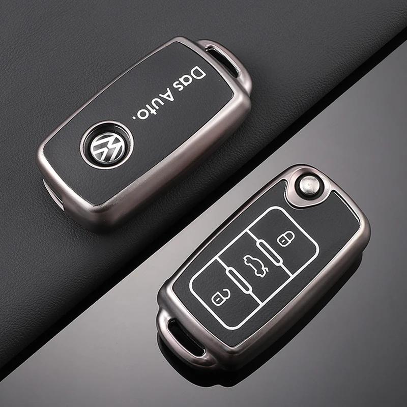 

VW GTI GOLF 2026 Hot For VW VOLKSWAGEN Leather Car Remote Key Case Cover Shell For Volkswagen VW Polo Golf Passat Tiguan Beetle