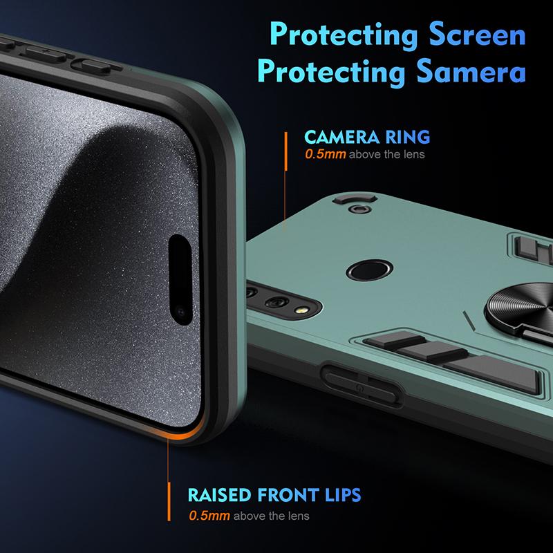 Shockproof Armor Metal Ring Cover For Huawei Y9 Prime 2019 Nova 9 For Honor 50 70 90 Lite Magnetic Car Holder Phone Case Funda