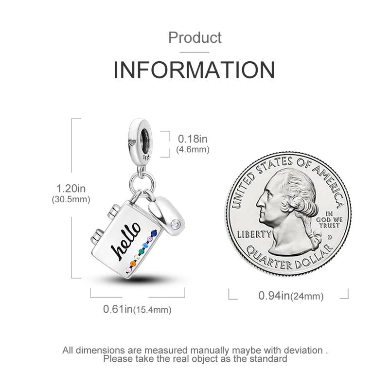 Charms Platacolorful Zircon Notebook Mouse Beads Fit Originalbracelets Charms For Women Jewelry Diy Making Gifts