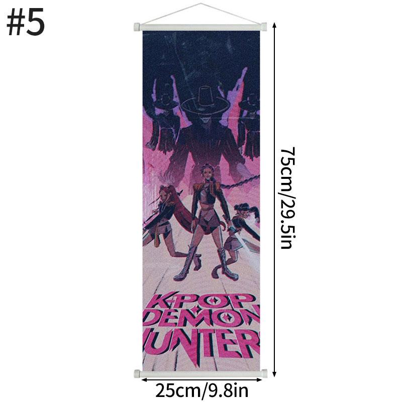 Kpop Ddemon Hunters Poster Wall Decoration Hanging Decoration Girl Bedroom Wall Decor Party Background Cloth Hanging Painting