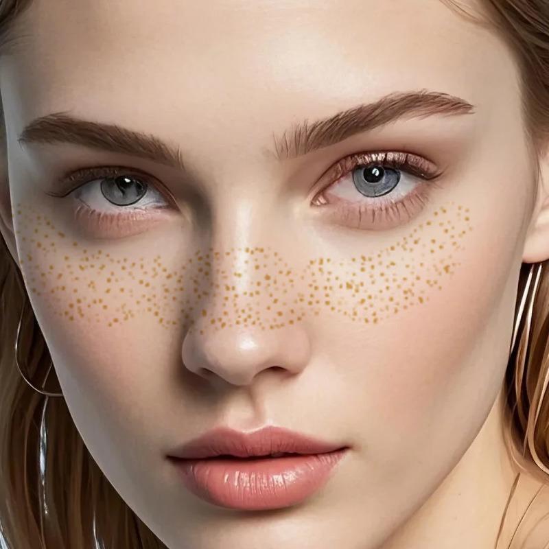 1SET/6PCS Tattoo Sticker Love Face Makeup Sticker Freckle Sticker Waterproof Bronzing Hot Silver