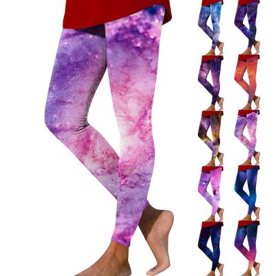 Kadın Modası Baskılı Elastik Bel Dar Kesim Elastik Yoga Günlük Pantolon