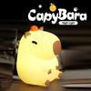 Cute Capybara Night Light Children's Silicone Nightlight Gift USB Rechargeable Animal Touch Bedside Sleep Lamp Decoration
