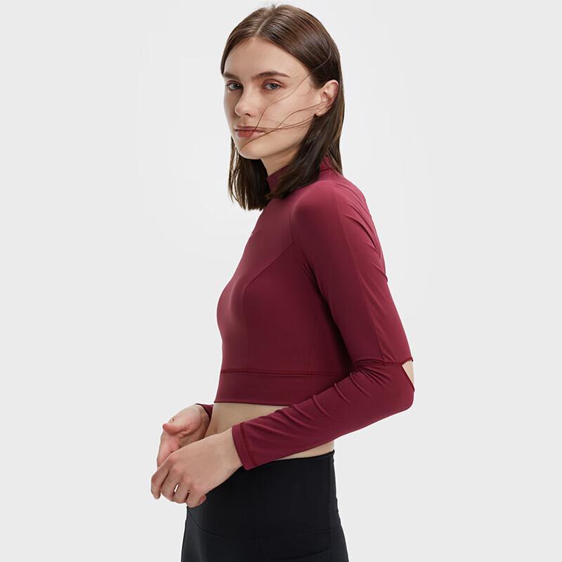 HOTSUIT Women s High-Elastic Slim-Fit Sports Crop Top S