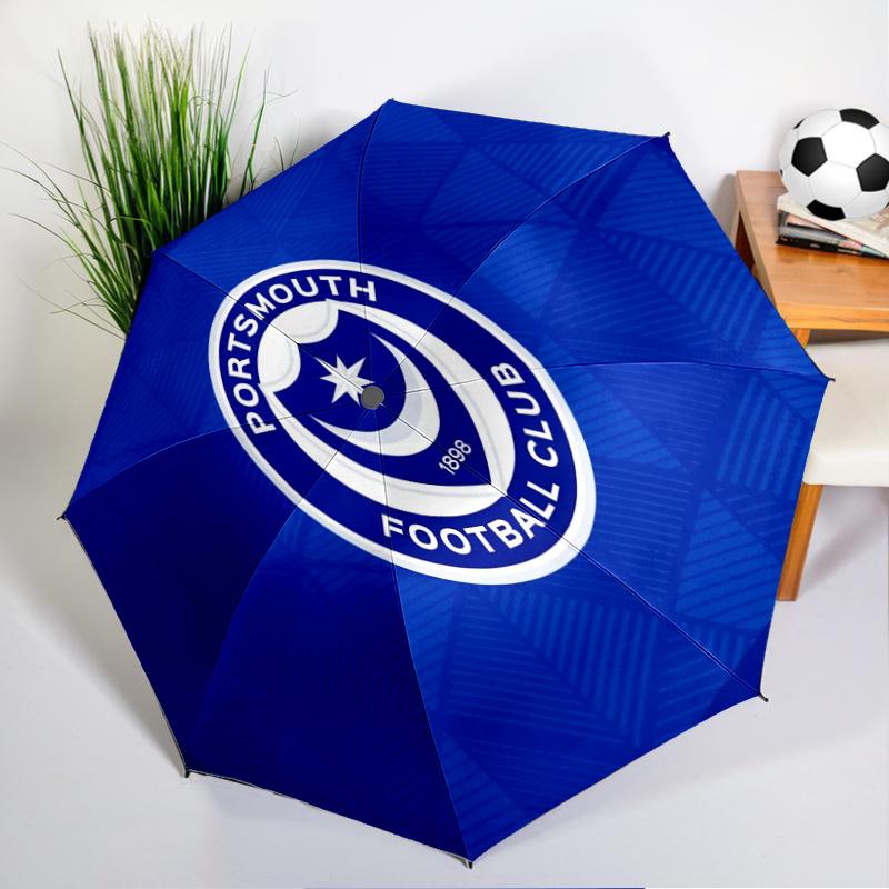 Ports Fc Crest Printed Automatic Umbrella, 8-Frame for Travel, camping, Casual Umbrella, Essential Gift for  for family and friends
