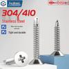 GUWANJI 410 Stainless Steel Phillips Flat Head Self-Drilling Screw