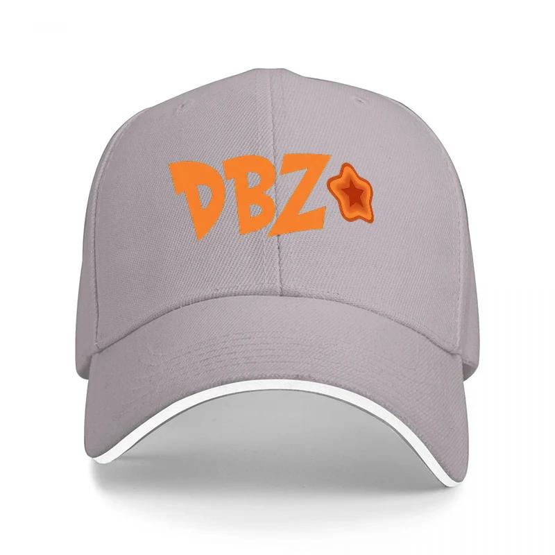 OBZ Star Logo Black Baseball Cap with Orange Embroidery and White Trim Design for Casual Wear and Outdoor Activities