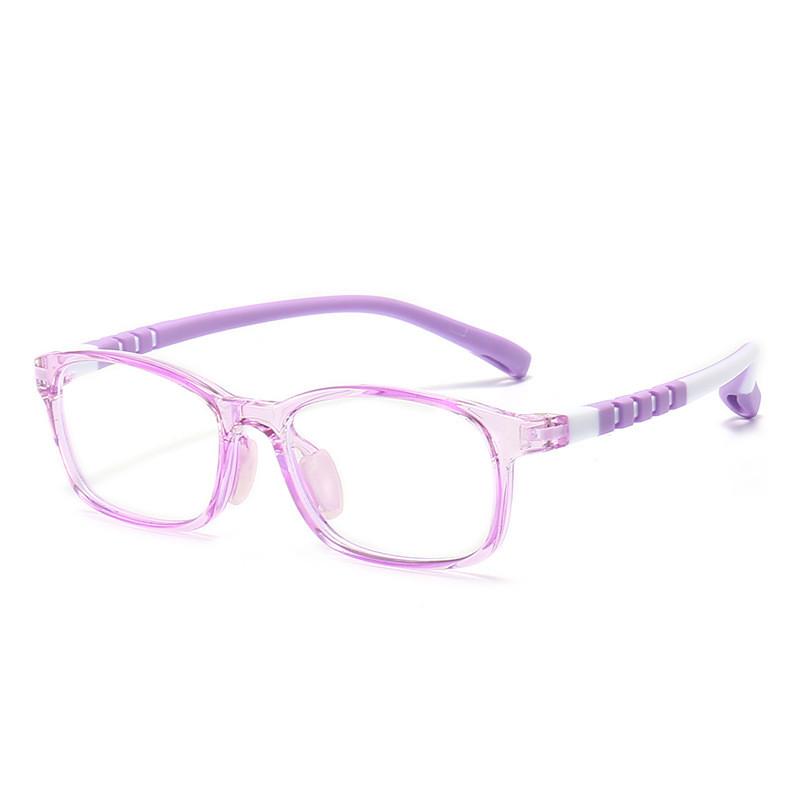 Childrens Silicone Glasses Frame With Blue Light Blocking For Elliptical Face Shape
