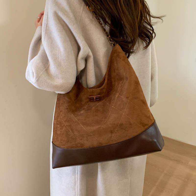 Premium Rhombus Chain Bag Women's 2025 New Autumn and Winter Shoulder Bag Large Capacity Popular Merad Tote Bag