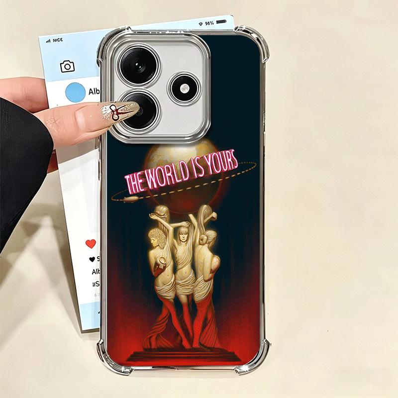 Scarface 1983 Al Pacino Soft Phone Case For Xiaomi Redmi Note 14 15 Pro Plus 13 12 11S 11T 5G 10 9S 9 Plating Anti-Fall Fundas