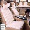Plush Faux Rabbit Fur Car Seat Cushion: Luxurious Lumbar Support for Autumn and Winter Comfort