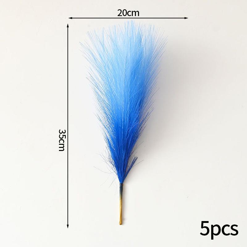 Simulated Reed Pampas Grass Artificial Plant Colorful Feather Decoration For Wedding Banquet Arrangement Shop Store Decor Props