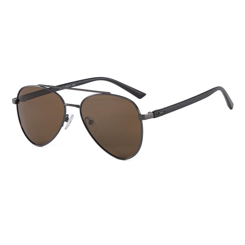 Men s Polarized Aviator Sunglasses with Double Bridge and Anti-UV Protection