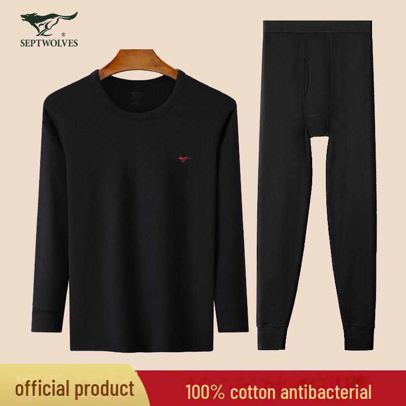 

Septwolves Мужской антибактериальный хлопковый термокомплект Slim Fit 170(L) for 55-65 kg