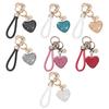 Handmade Heart Keychain with Sparkling Rhinestones Handmade Key Chain Bag Decoration Fashion Accessory for Women