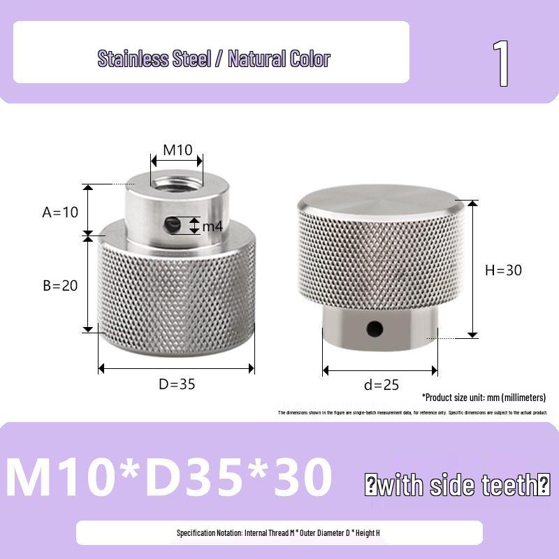 Hongkangming Stainless Steel Knurled Hand-Twist Nut for M3-M12.