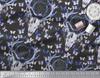 Soimoi Green Japan Crepe Satin Fabric Insect|Dream Catcher & Reindeer Face Animal Fabric Prints by Yard 42 Inch
