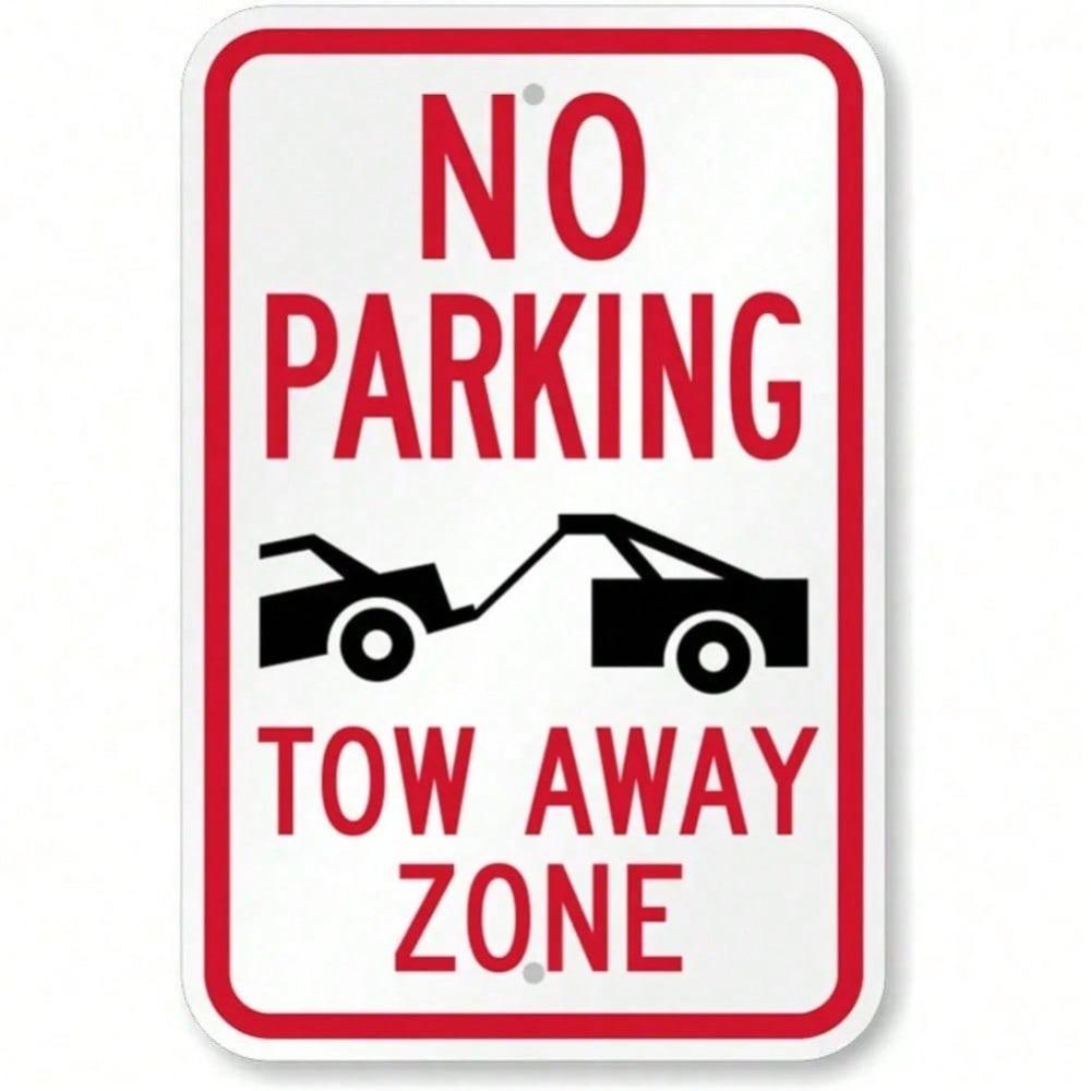 

Aluminum Weatherproof No Parking Sign 8x12 Inch Durable Rustproof Tow Away Zone Warning Outdoor Wall Decor 20x30cm