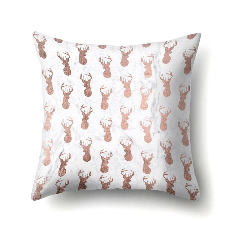 Polyester Pillow Case Automobile Decoration Home Printed Pillow Case Waist Cushion Cover Car Cushion Head Cushion Cover