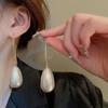 Elegant Teardrop Imitation Pearl Ear Hook Earrings: French-Inspired Fashion for Versatile, Sophisticated Women.
