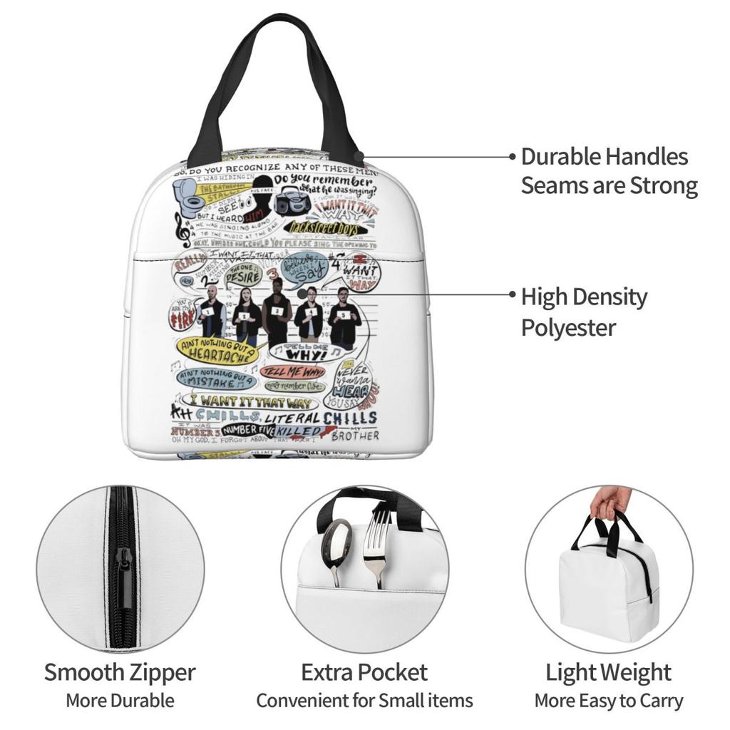 I Want It That Way B99 Colorized Insulated Lunch Bag for Women Office Cooler Thermal Food Box Tote Lunch Boxes Container