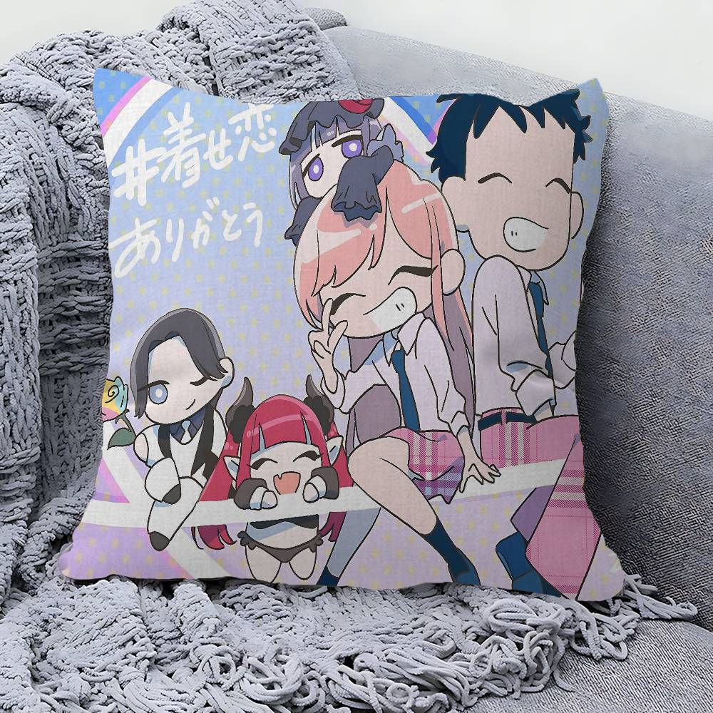 MMy DressUp Darling Anime Pillow Covers Cartoon Sofa Decorative Home Doublesided Printing Short Plush Cute Cushion Cover