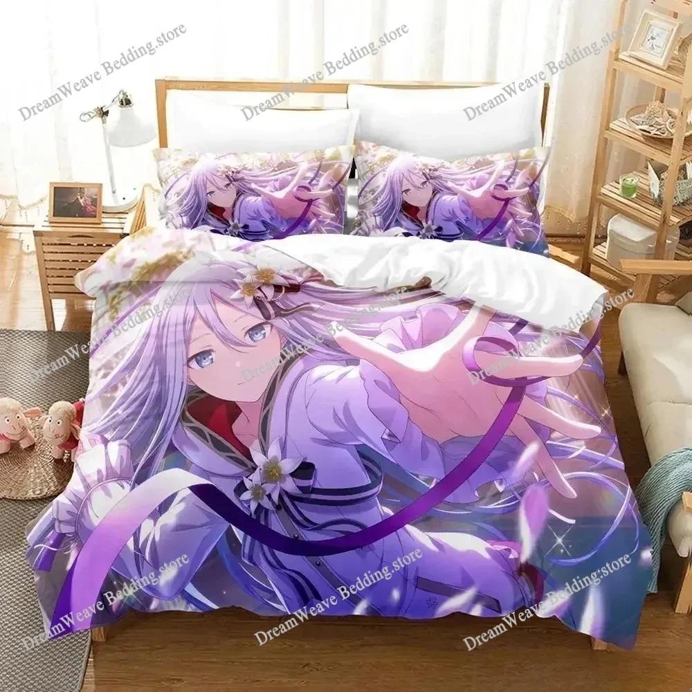 Yoisaki Kanade Bedding Set Cartoon Anime Three-piece Set Adult Kid Bedroom Duvetcover Sets 3D Kawaii Girl Colcha De Verano Cama