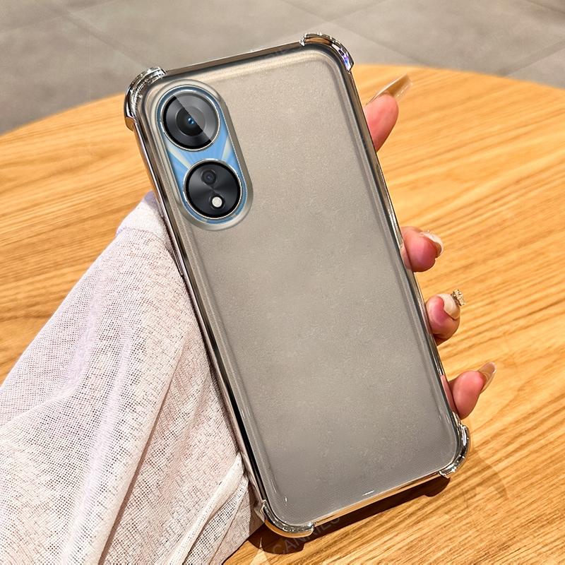 Four Corners Thickening Plating Silicone Soft Case For Oppo A58 4G 5G A38 A78 A57 Realme C55 C53 C35 C33 C31 C30 C20 C15 9 Cover