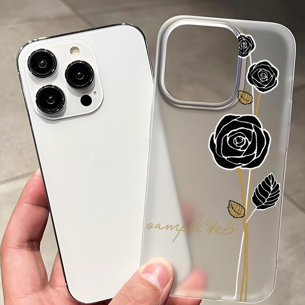 Fundas para teléfonos móviles para iPhone 11 13 15 Pro Max 12 14 Pro Max Funda para iPhone 16 15 Plus 13 Pro 12 Textura esmerilada Flores de dibujos animados pintadas
