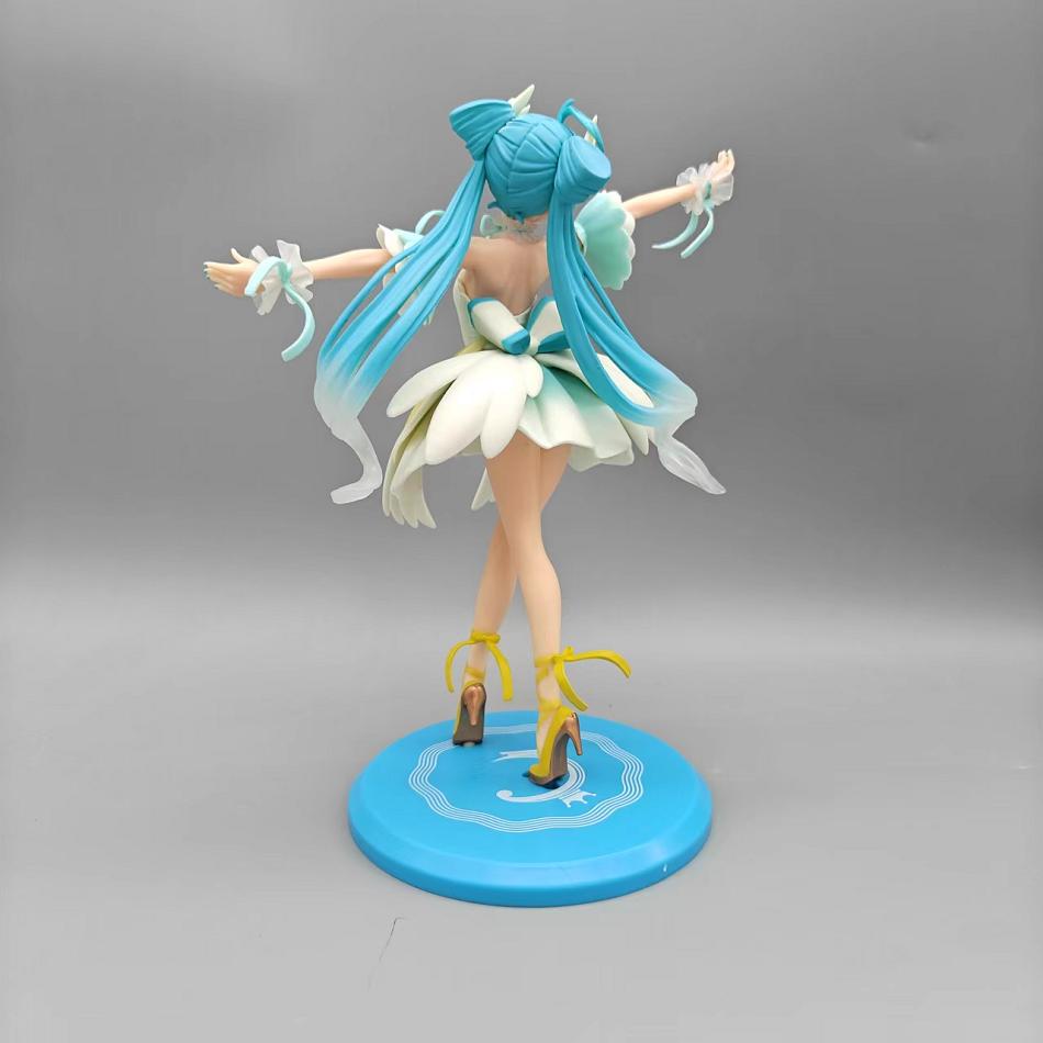 Hot Fashion Hatsune Miku Anime Figure Cheerleader Swan Lake Chang'e Action Figures Kawaii Girl Figurine PVC Collection Model Toy