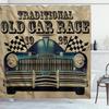 Race Car Shower Curtain Fabric Bathroom Sports Car Shower Curtains Cool Automobile Speed Racing Car Shower Curtain Waterproof