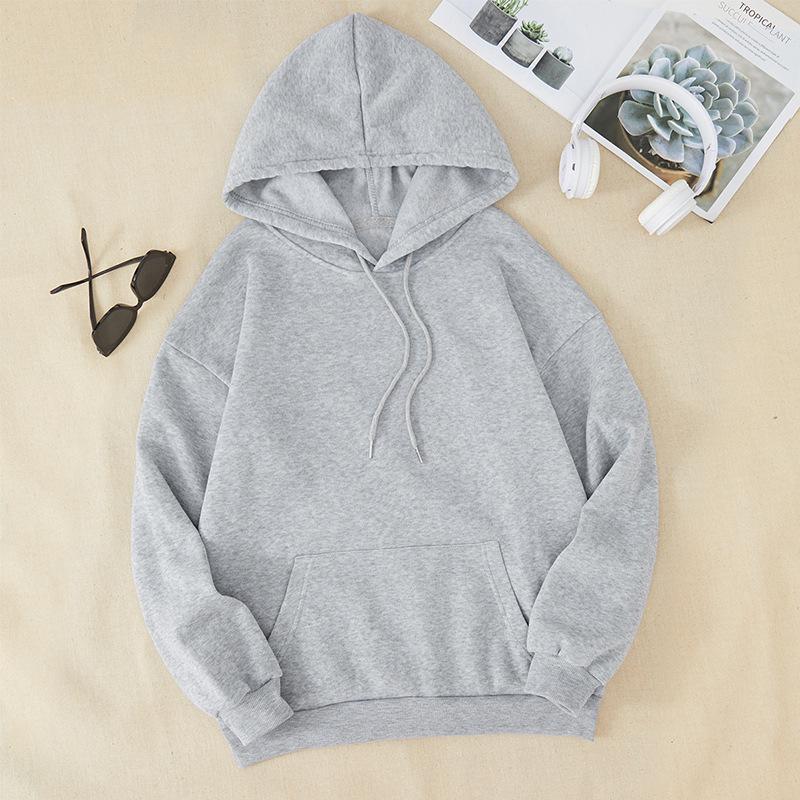 European & American Women's Autumn/Winter Plus Velvet Hooded Sweatshirt