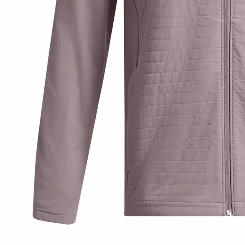 Under Armour Drive Pro Storm Stand Collar Zip Sports Jacket Men Jackets Fatigue-Gray 1387119-015